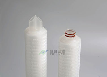 Membrana plisada del PES cartuchos de filtro de agua de 10 pulgadas con eficacia de 0,2 micrones de alto