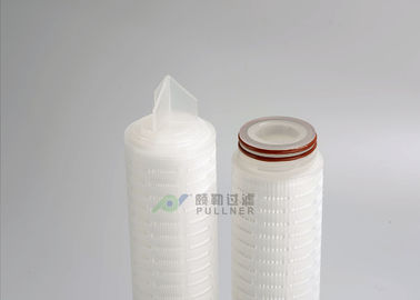 Filtro de aire plisado membrana del cartucho del filtro PTFE de la microelectrónica de 0,1 micrones
