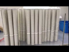 Filtro de alto flujo de material poliéster con jaula SS304