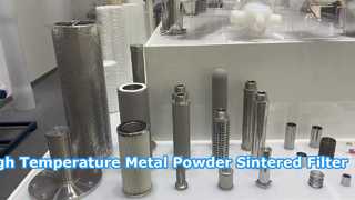 Cartucho de filtro sinterizado de polvo metálico de alta temperatura