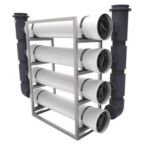 Cárter del filtro del cartucho de la membrana de la fibra de vidrio de la prefiltración del RO para la desalación de la agua de mar