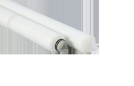 0.45um PP Filtro plissado con tapa de extremo de polipropileno Tamaño del poro 0.1um-60um Temperatura máxima 82°C