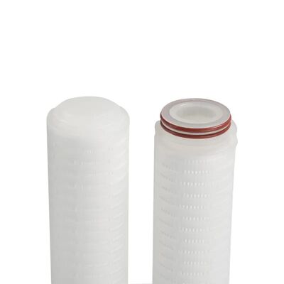 Cartucho de filtro de membrana de PTFE con interceptación de partículas sólidas de 0.01um y 99,99% de eficiencia para filtración de gas de alto flujo