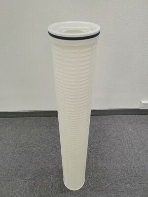 Cartucho de filtro de alto flujo de 60 pulgadas con medios de polipropileno plissado para filtración de agua de 0,1 a 100 mm