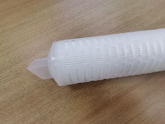 Cartucho de filtro plissado de PTFE personalizado con membrana de PTFE para filtración de líquidos químicos y de alta pureza con alta tasa de flujo