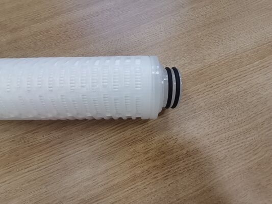 Cartucho de filtro plissado de PTFE personalizado con membrana de PTFE para filtración de líquidos químicos y de alta pureza con alta tasa de flujo