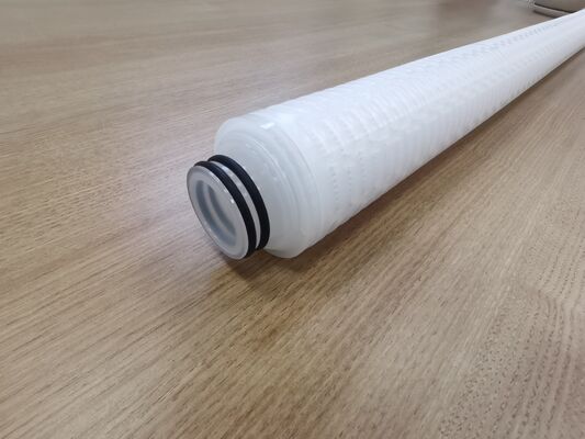 Cartucho de filtro plissado de PTFE personalizado con membrana de PTFE para filtración de líquidos químicos y de alta pureza con alta tasa de flujo