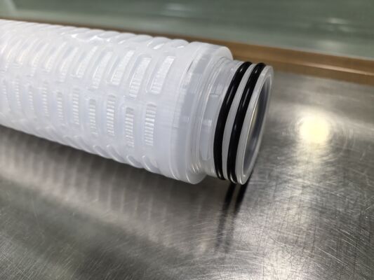 Cartucho de filtro plissado PES personalizado con membrana PES para filtración de líquidos químicos y de alta pureza de alta velocidad de flujo