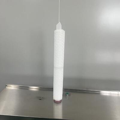 Cartucho de filtro de polipropileno pliado de alta densidad de 20 pulgadas con filtración de 0,1-20um de micrones