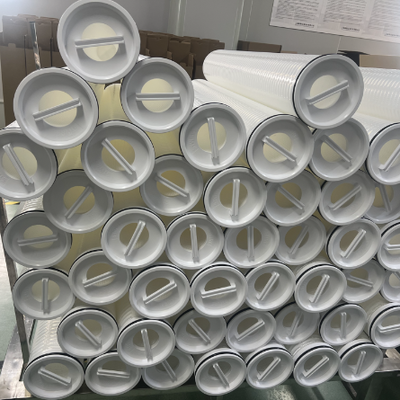 Cartucho de filtro plissado de gran flujo de PP industrial con rango de micrones de 1um-100um para prefiltración de RO
