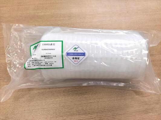 Cartucho de filtro de alto flujo de la serie 130 con superficie de filtración de 2,2 m2 y capacidad de caudal de 200 l/min para filtración en proceso húmedo