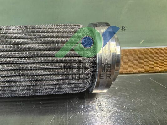 Tapa de filtro personalizada: cartucho de filtro plisado de acero inoxidable 316L de 10 pulgadas, fieltro de fibra sinterizada para filtración industrial a alta temperatura