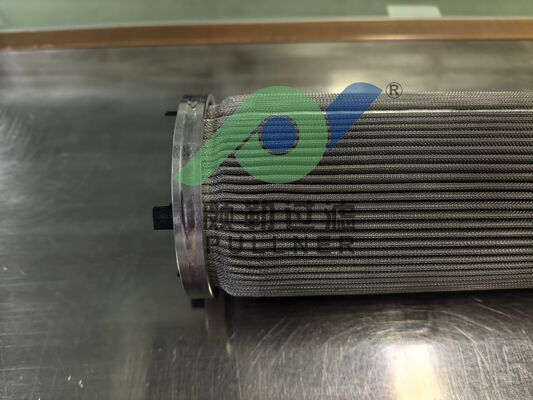 Cartucho de filtro plisado de acero inoxidable 316L de 10 pulgadas fabricado en China, fieltro de fibra sinterizada para filtración industrial de alta presión