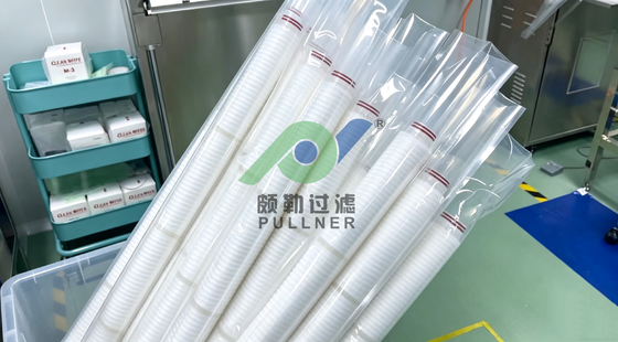 Cartucho de filtro de membrana PES de alto flujo de 40 pulgadas para filtración de microelectrónica